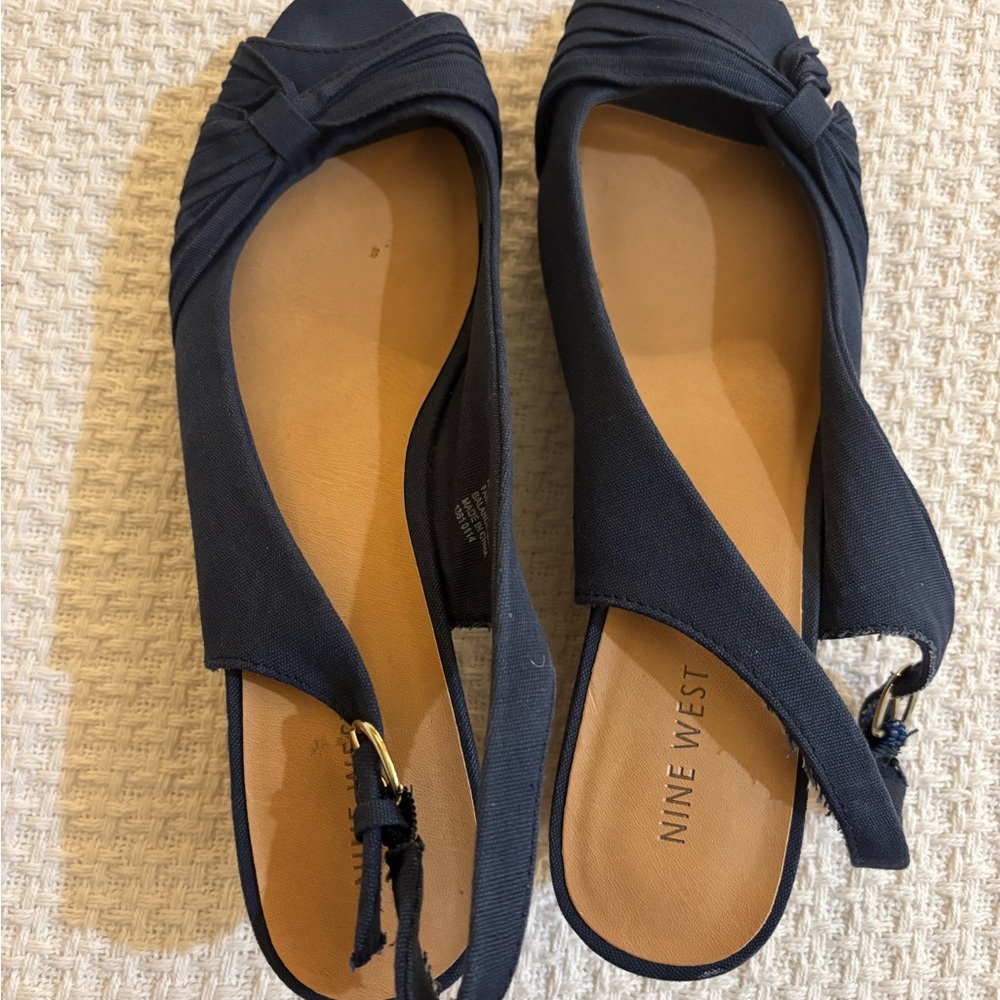 Nine West Women's Navy Slingback Shoes 11M